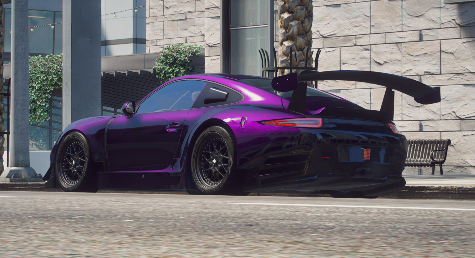 Purple Porsche/RUF GT 3