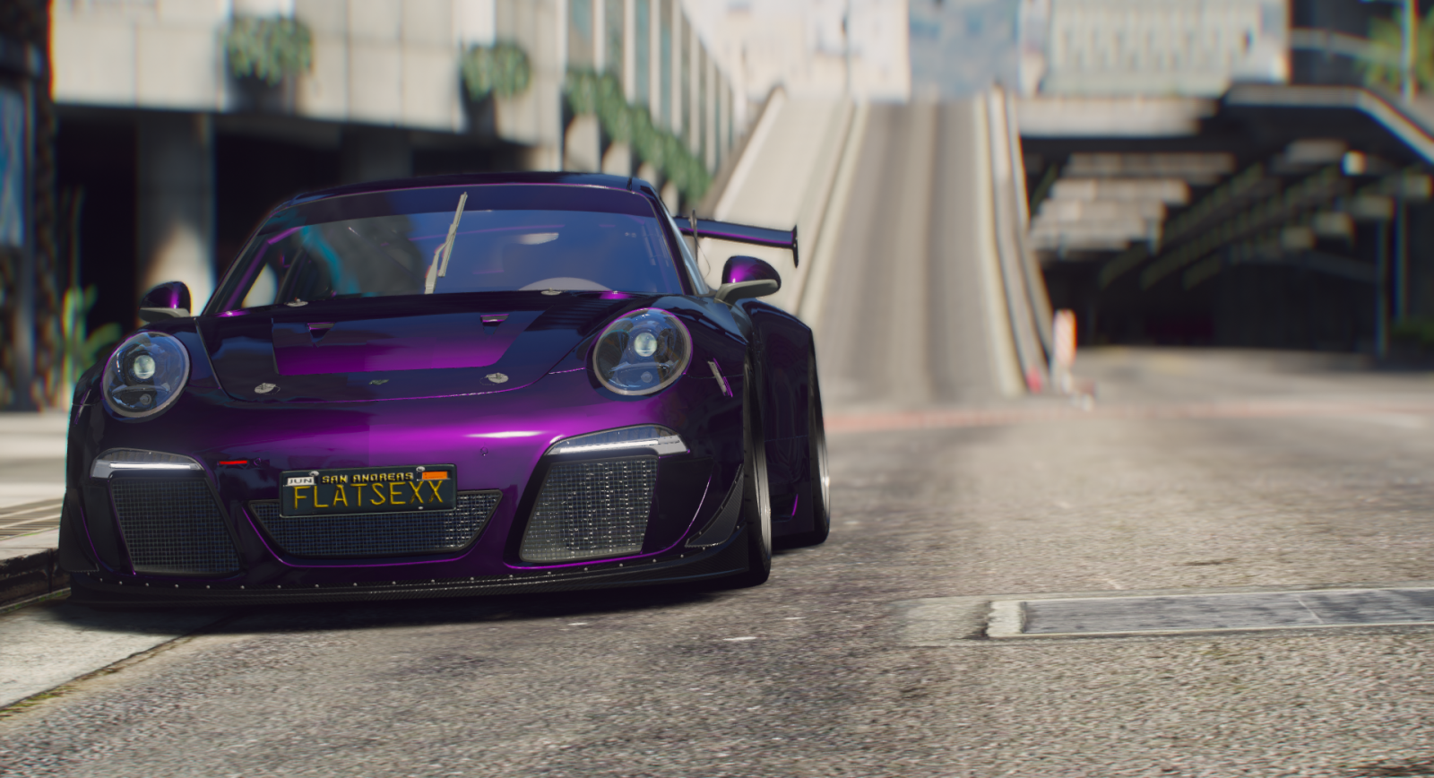 Purple Porsche/RUF GT 4